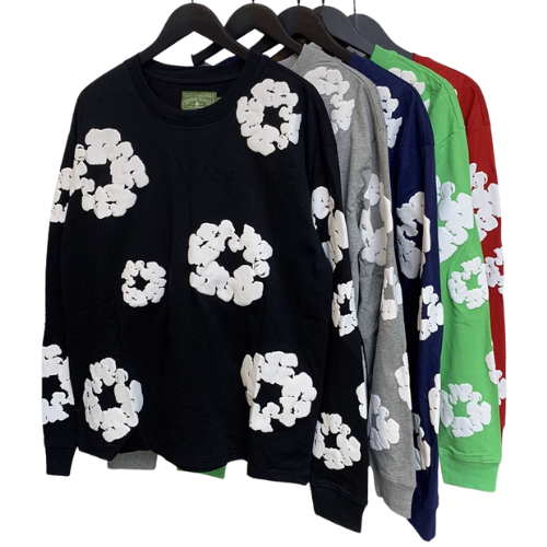 DENIM TEAR. CREWNECK JUMPER
