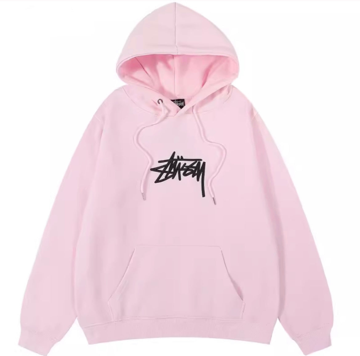 Sty Embroidery Hoodie Pink